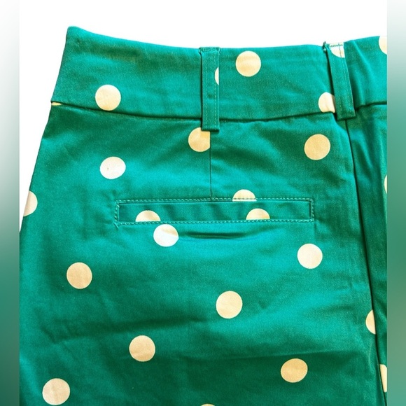New York & Company green polka dot high waisted shorts size 4 - Picture 5 of 6